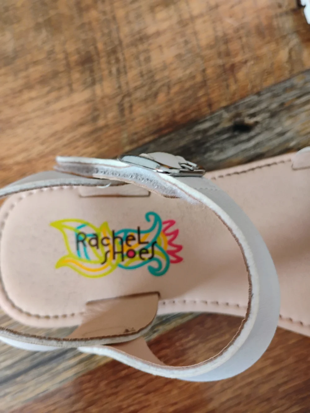 Rachel Shoes Girls' White Elora Sandals Size 13
